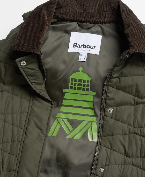 Barbour Oakfield Quilted Jacket Olivengrøn | BABO89281