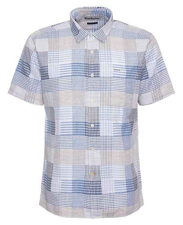 Barbour Oakshore Regular Short-sleeved Shirt Blå | BABO87760