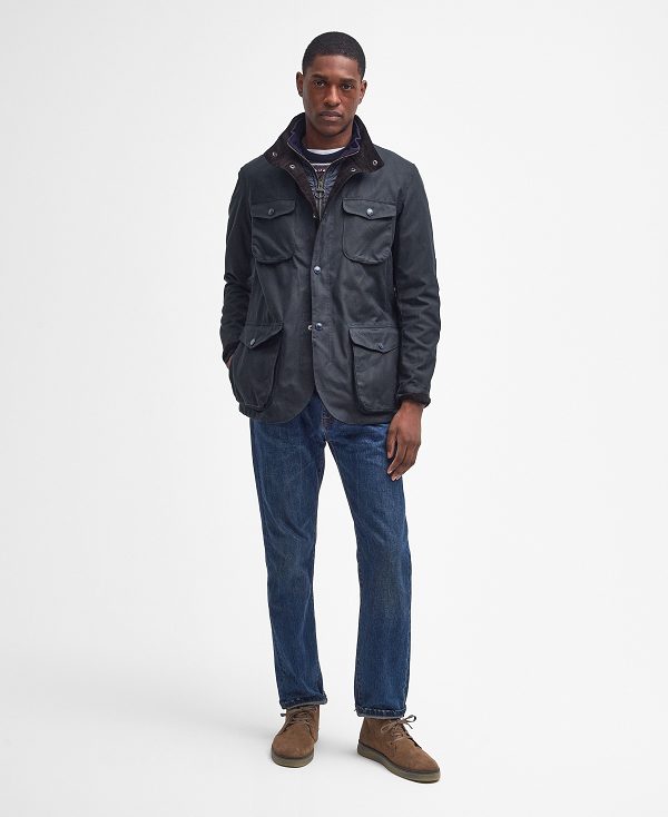 Barbour Ogston Wax Jacket Mørkeblå | BABO87240