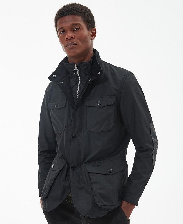 Barbour Ogston Wax Jacket Sort | BABO87225