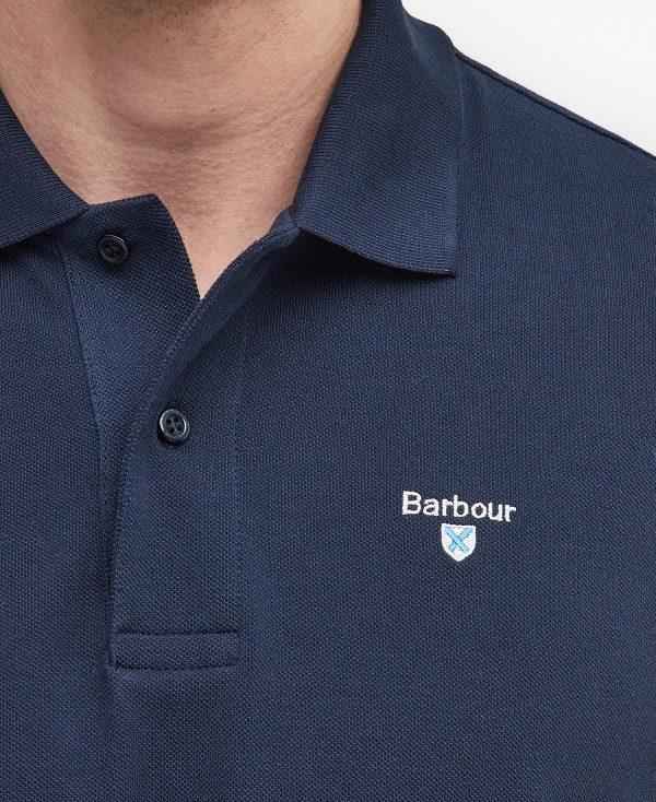 Barbour Original Sports Long-sleeved Polo Shirt Mørkeblå | BABO88221