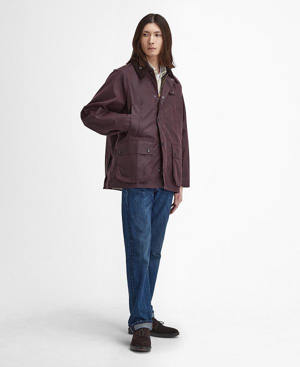 Barbour Os Bedale Waxed Jacket Bordeaux | BABO87257