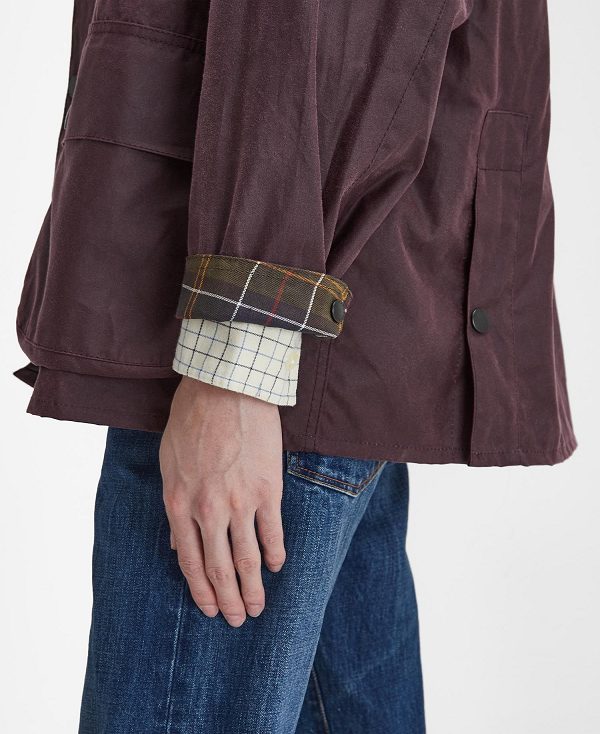 Barbour Os Bedale Waxed Jacket Bordeaux | BABO87257