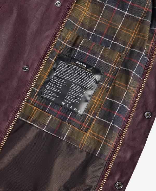 Barbour Os Bedale Waxed Jacket Bordeaux | BABO87257