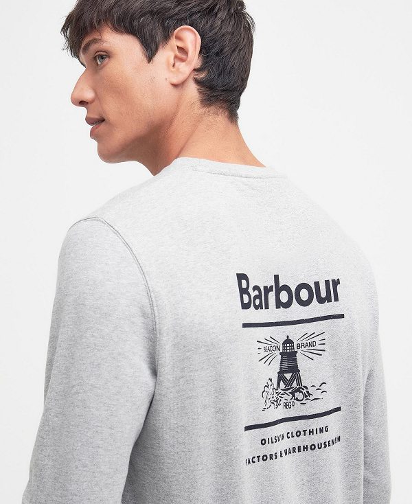 Barbour Ossett Graphic Sweatshirt Grå | BABO88451