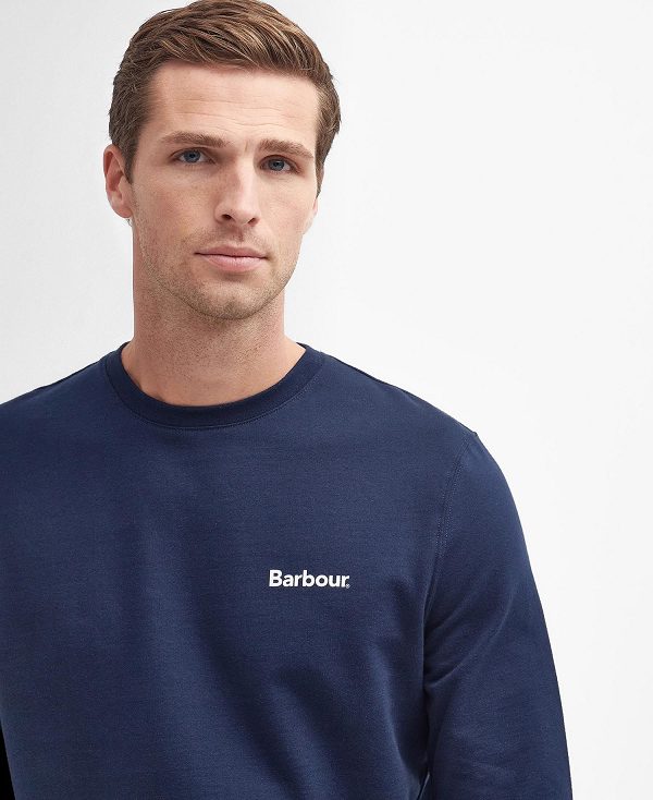 Barbour Ossett Graphic Sweatshirt Mørkeblå | BABO88472