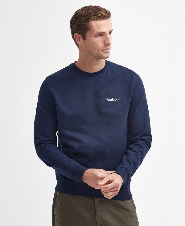 Barbour Ossett Graphic Sweatshirt Mørkeblå | BABO88472