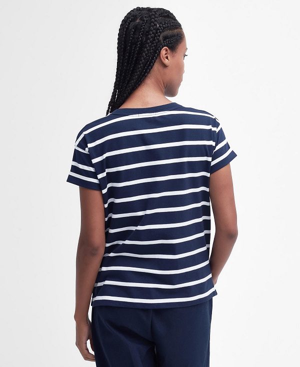 Barbour Otterburn Stripe T-shirt Mørkeblå | BABO89544