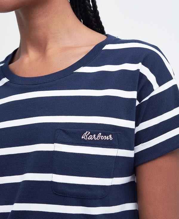 Barbour Otterburn Stripe T-shirt Mørkeblå | BABO89544