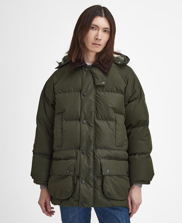 Barbour Oversized Beaufort Puffer Jacket Sort | BABO87388