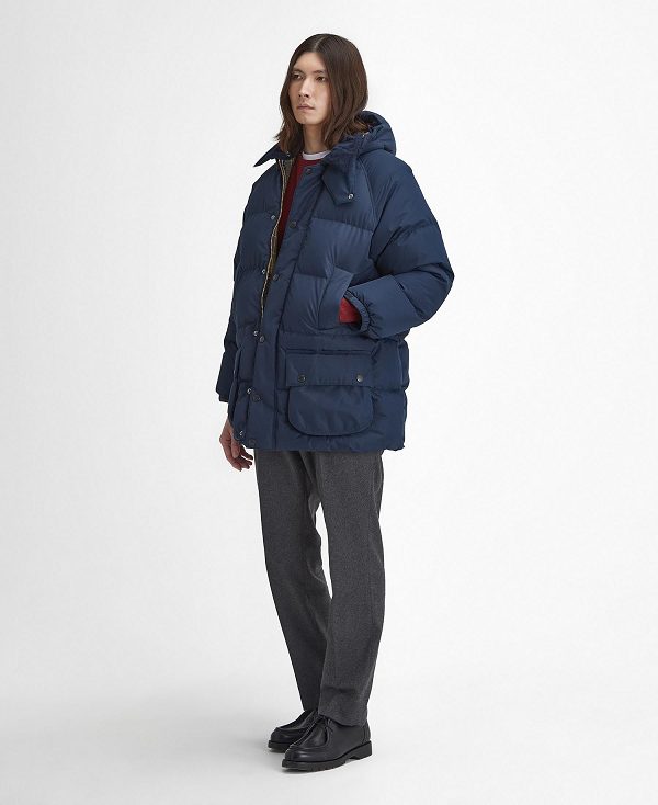 Barbour Oversized Beaufort Puffer Jacket Mørkeblå | BABO87389