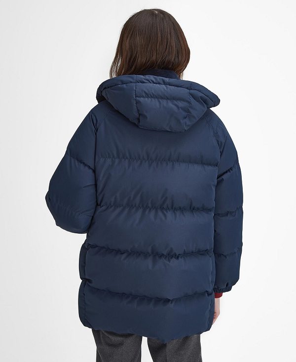 Barbour Oversized Beaufort Puffer Jacket Mørkeblå | BABO87389