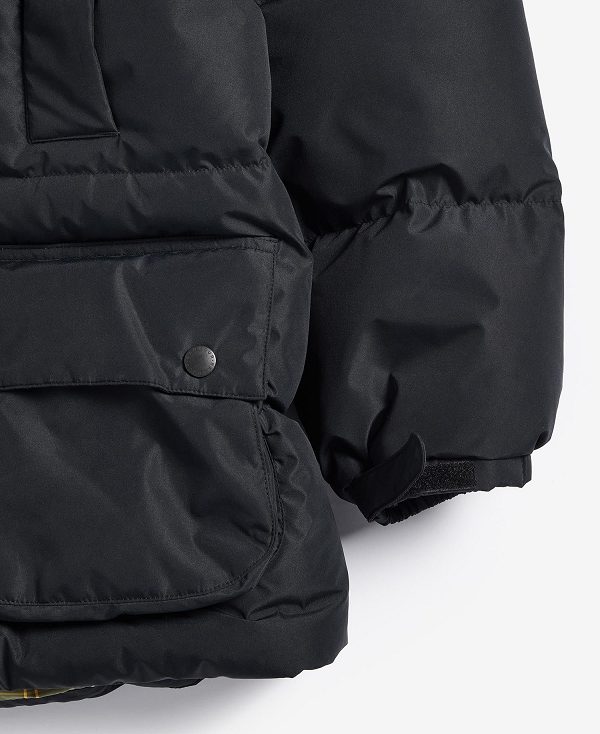 Barbour Oversized Beaufort Puffer Jacket Sort | BABO87390