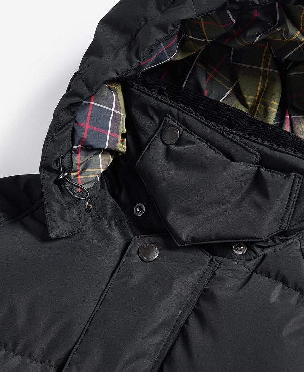 Barbour Oversized Beaufort Puffer Jacket Sort | BABO87390