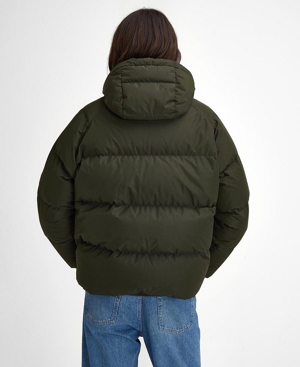 Barbour Oversized Transport Puffer Jacket Sort | BABO87380