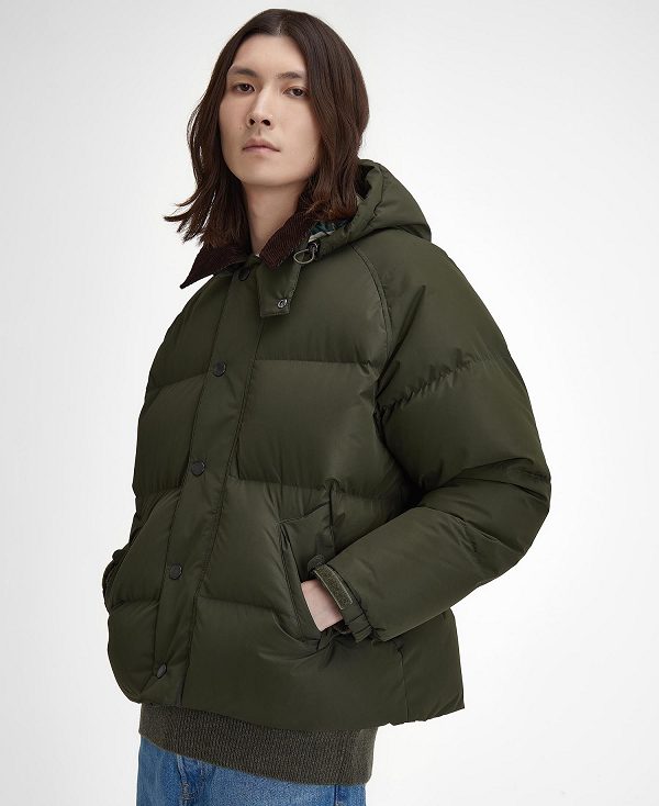 Barbour Oversized Transport Puffer Jacket Sort | BABO87380