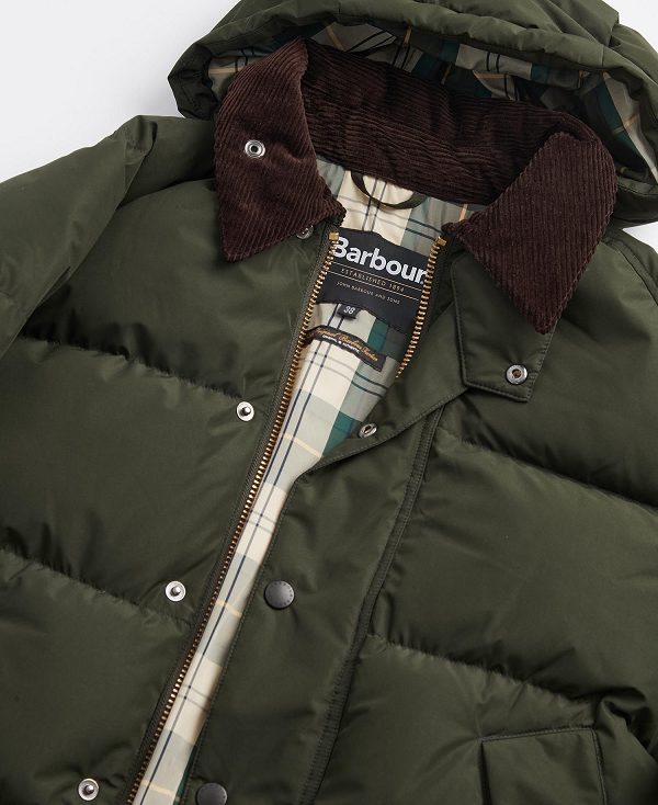 Barbour Oversized Transport Puffer Jacket Sort | BABO87380