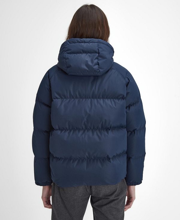 Barbour Oversized Transport Puffer Jacket Mørkeblå | BABO87381