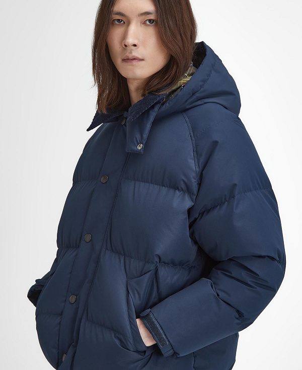 Barbour Oversized Transport Puffer Jacket Mørkeblå | BABO87381