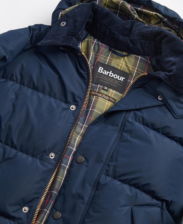 Barbour Oversized Transport Puffer Jacket Mørkeblå | BABO87381