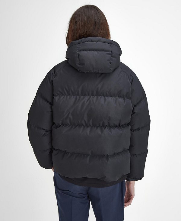 Barbour Oversized Transport Puffer Jacket Sort | BABO87382