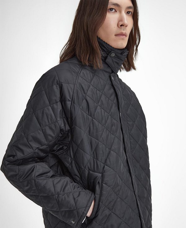 Barbour Oversized Transport Quilted Jacket Sort | BABO87385