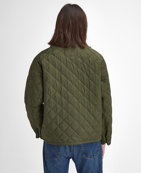 Barbour Oversized Transport Quilted Jacket Olivengrøn | BABO87386