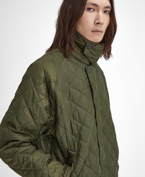 Barbour Oversized Transport Quilted Jacket Olivengrøn | BABO87386