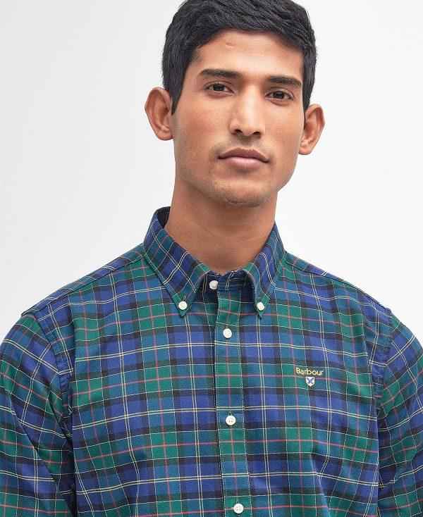 Barbour Oxbridge Tartan Tailored Shirt Mørkegrøn | BABO87589