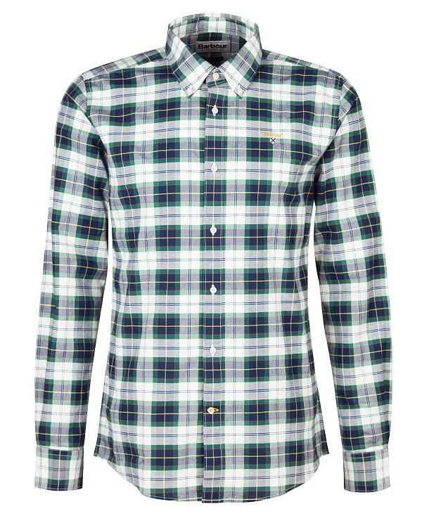 Barbour Oxbridge Tartan Tailored Shirt Mørkegrøn | BABO87602