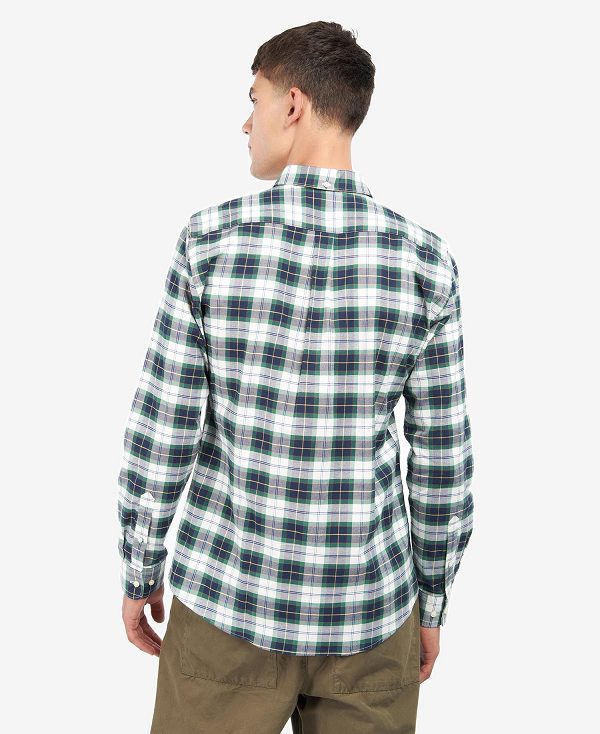 Barbour Oxbridge Tartan Tailored Shirt Mørkegrøn | BABO87602