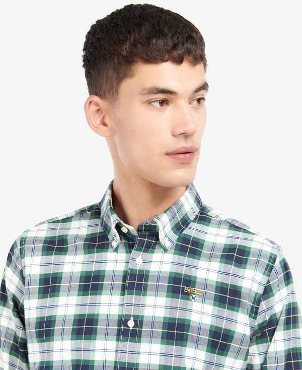 Barbour Oxbridge Tartan Tailored Shirt Mørkegrøn | BABO87602