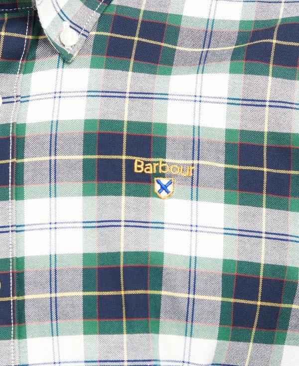 Barbour Oxbridge Tartan Tailored Shirt Mørkegrøn | BABO87602