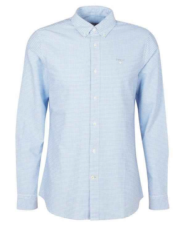 Barbour Oxford Tailored Long-sleeved Gingham Shirt Blå | BABO87612