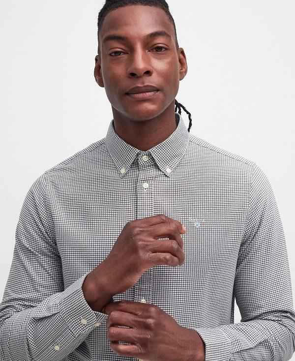 Barbour Oxford Tailored Long-sleeved Gingham Shirt Grøn | BABO87713