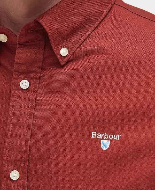 Barbour Oxford Tailored Long-sleeved Shirt Rød | BABO87668