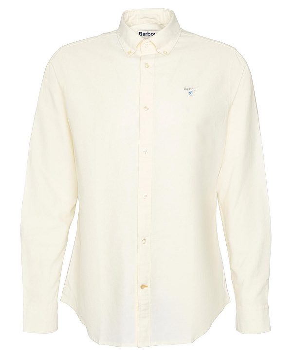 Barbour Oxford Tailored Long-sleeved Shirt Citron | BABO87697