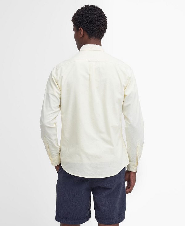 Barbour Oxford Tailored Long-sleeved Shirt Citron | BABO87697