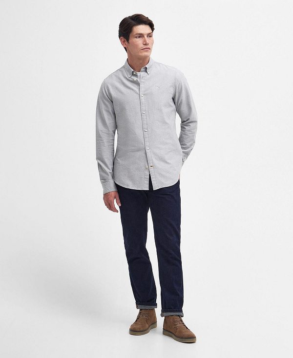 Barbour Oxford Tailored Long-sleeved Shirt Grå | BABO87698