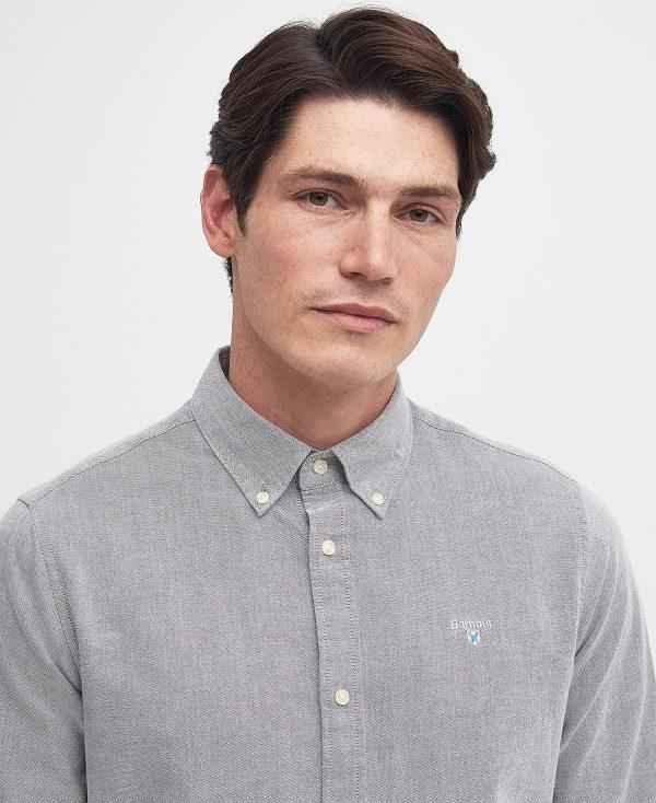 Barbour Oxford Tailored Long-sleeved Shirt Grå | BABO87698