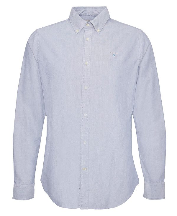 Barbour Oxford Tailored Long-sleeved Shirt Mørkeblå | BABO87699