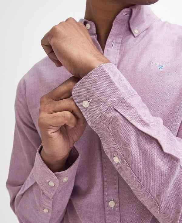 Barbour Oxford Tailored Long-sleeved Shirt Lyserød | BABO87883