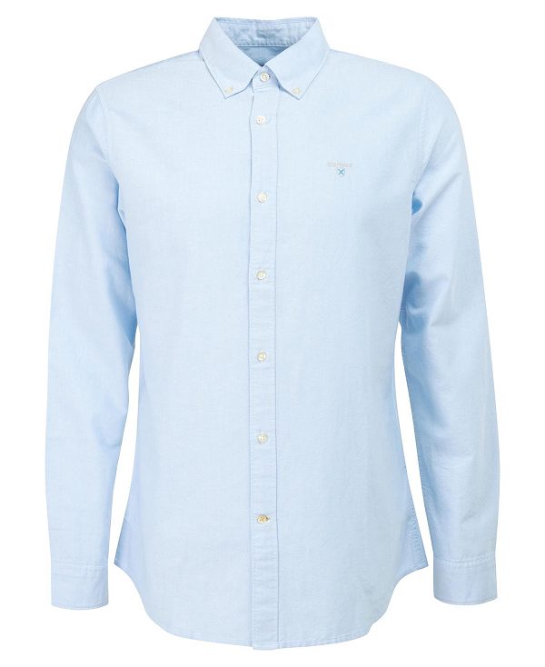 Barbour Oxford Tailored Long-sleeved Striped Shirt Blå | BABO87655