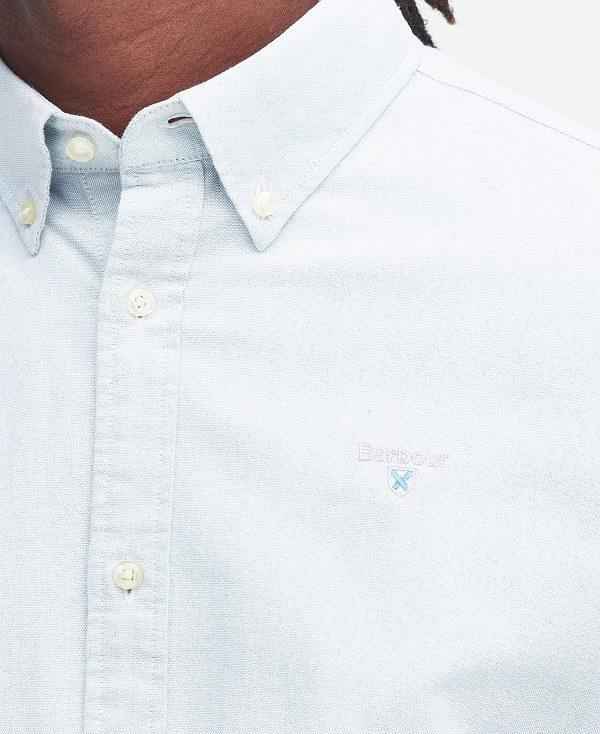 Barbour Oxford Tailored Short-sleeved Shirt Blå | BABO87774