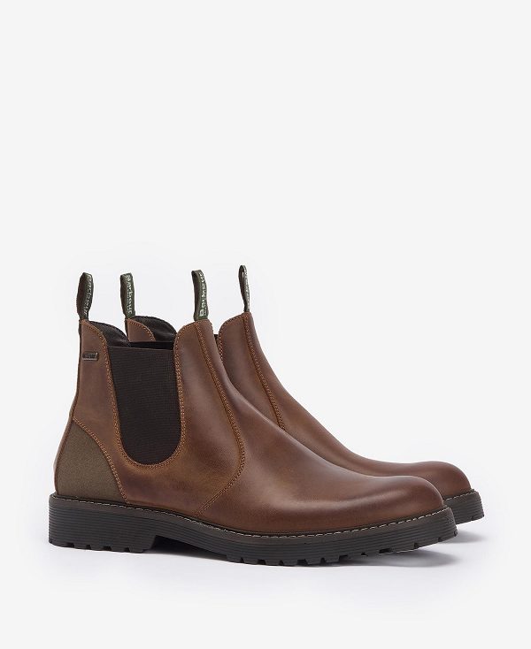 Barbour Patton Chelsea Boots Brune | BABO88867