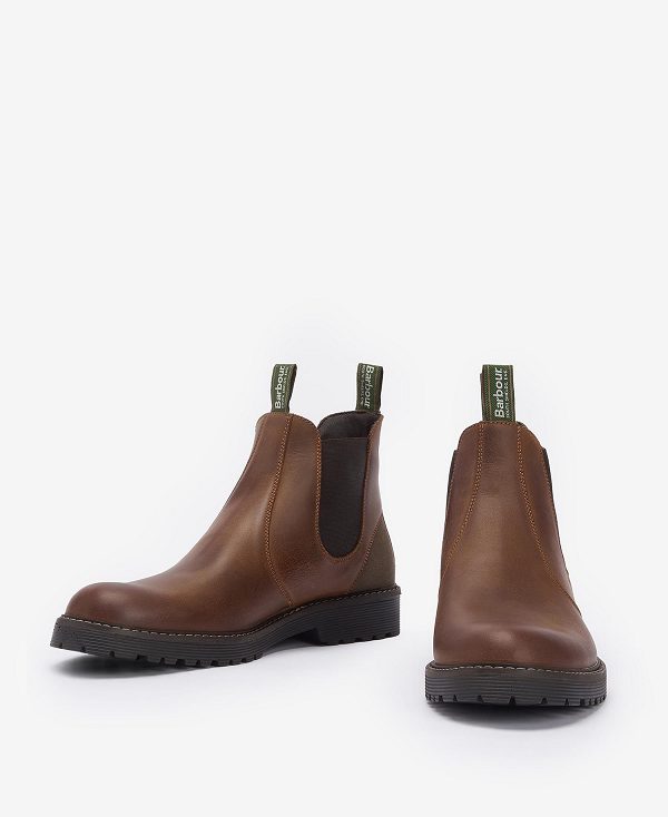 Barbour Patton Chelsea Boots Brune | BABO88867