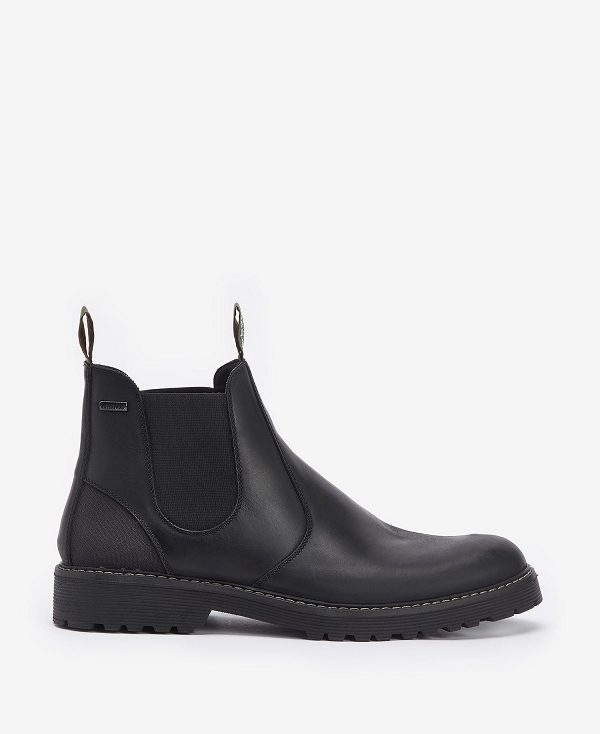 Barbour Patton Chelsea Boots Sort | BABO88854