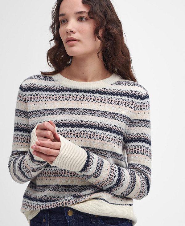 Barbour Peak Striped Crew Neck Jumper Flerfarvede | BABO89764