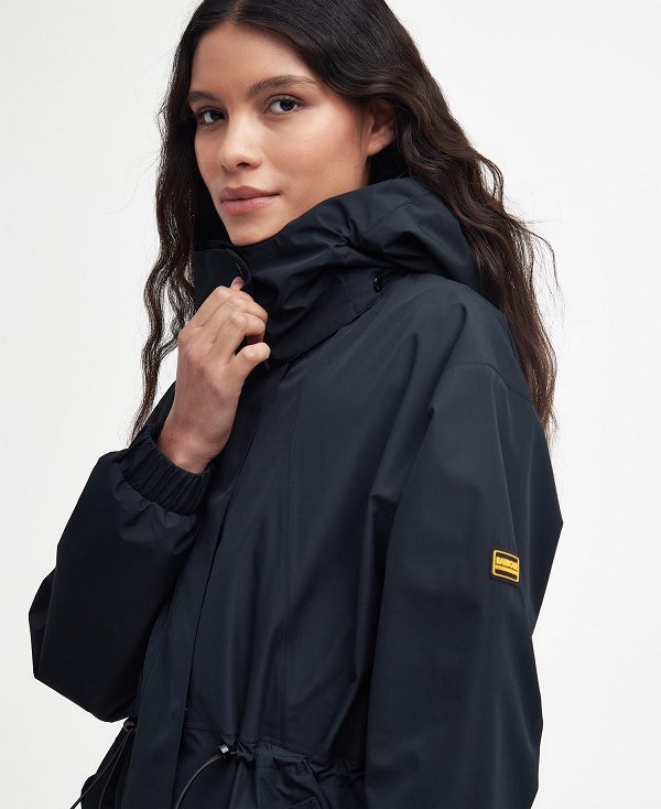 Barbour Pedal Oversized Waterproof Jacket Sort | BABO89387