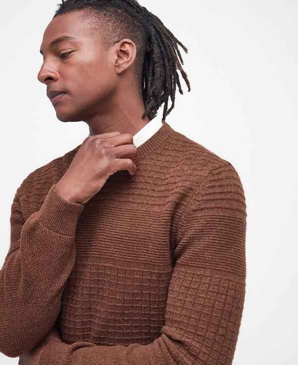 Barbour Pegswood Knitted Jumper Brune | BABO88600